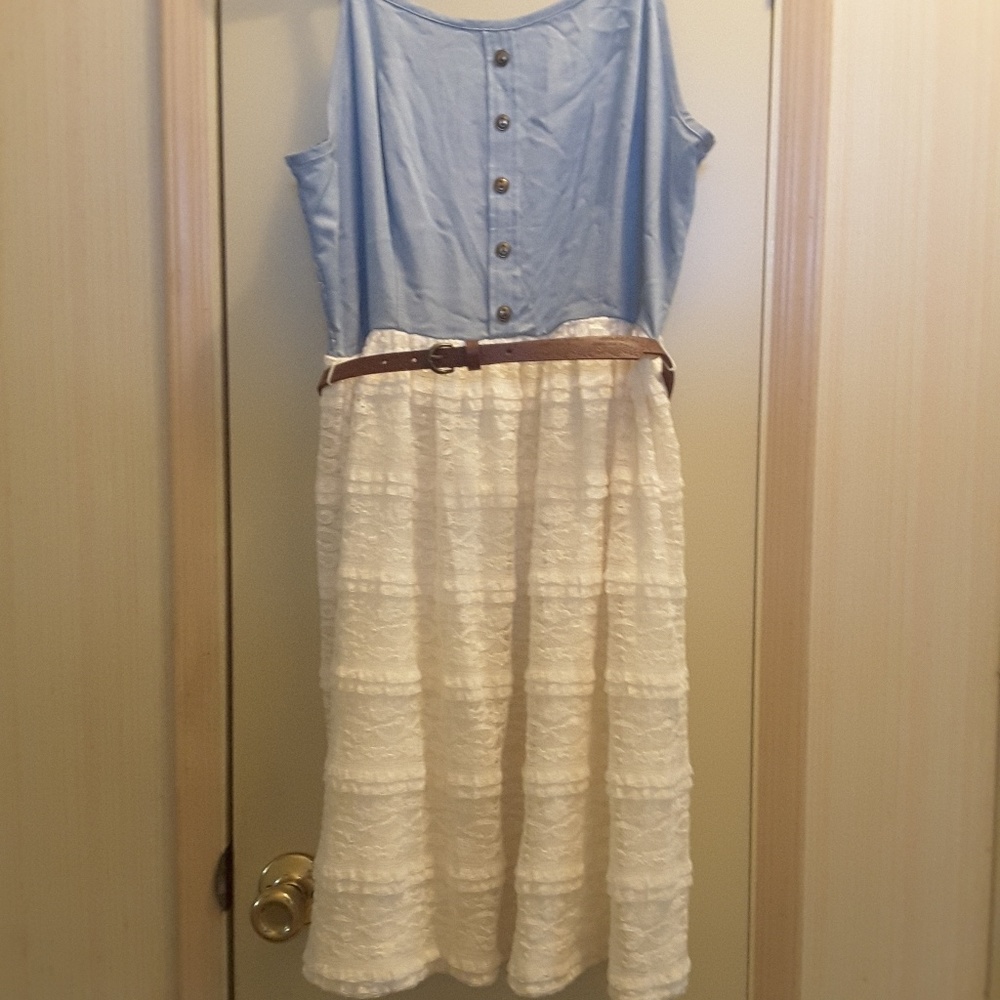Dress, Wrangler, Large, belted,elastic top/waist